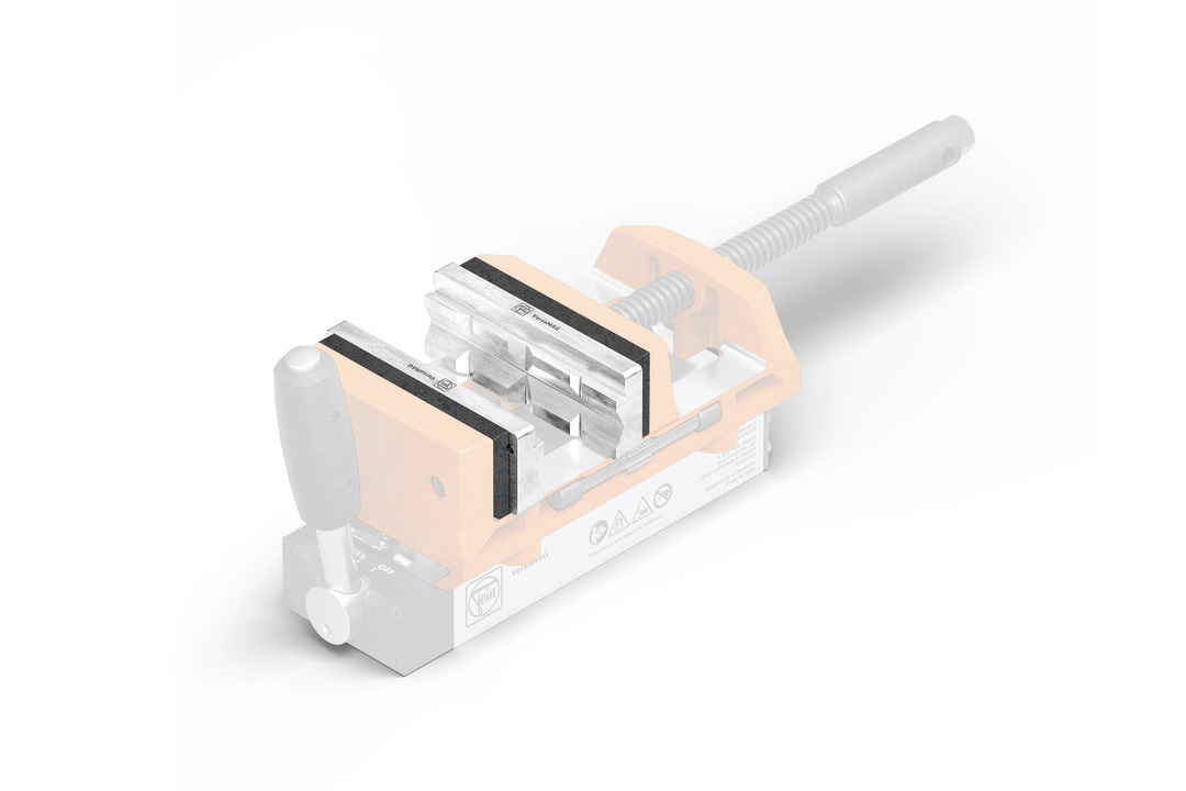 Coppia di ganasce di protezione (P) prismatiche 110 mm in alluminio (FEIN VersaMAG)