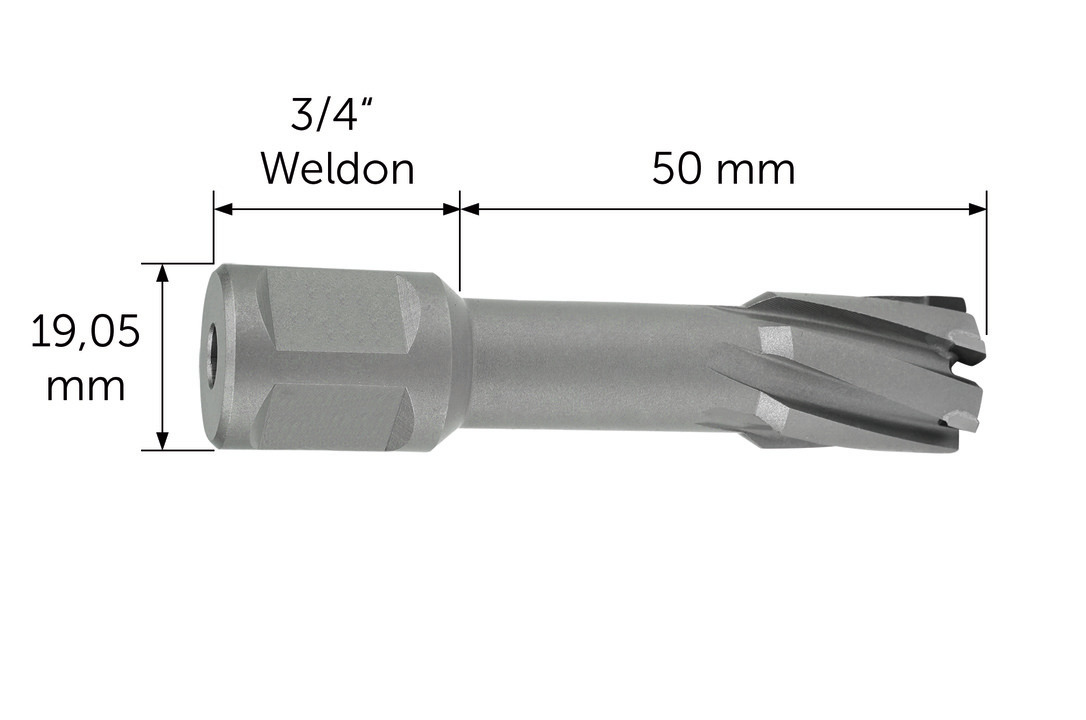 3/4 in Weldon-Yuvalı HM Ultra 50 karot Matkapları