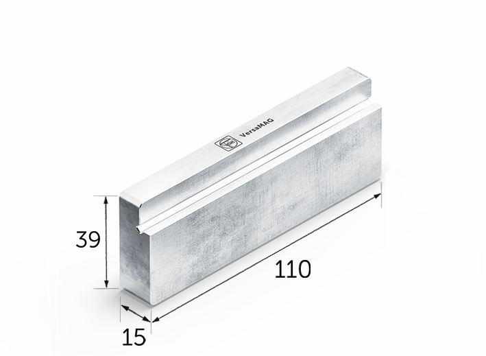 Paar beschermende spanklauwen (B) blank 110 mm aluminium (FEIN VersaMAG)