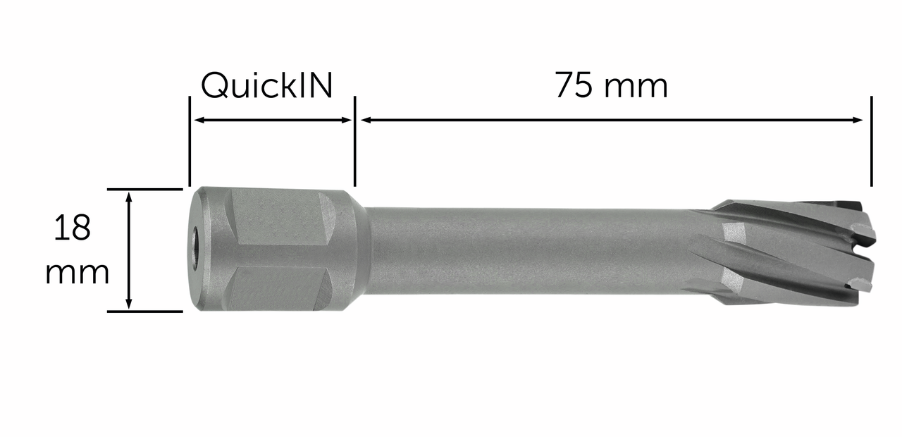 HM Ultra 75-kärnborr med 3/4 in Weldonfäste