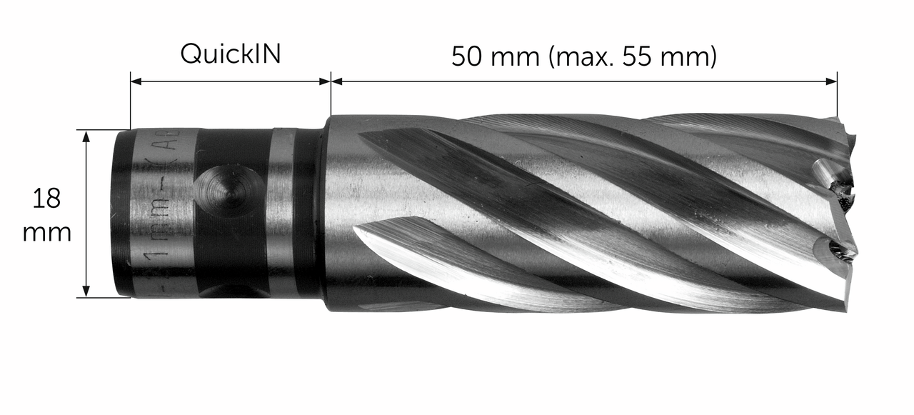 Fraise HSS Nova 50 emmanchement QuickIN