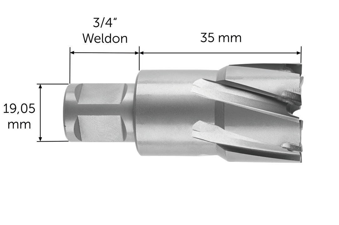 Carotă cu pastile HM ULTRA 35 cu prindere 3/4 Weldon