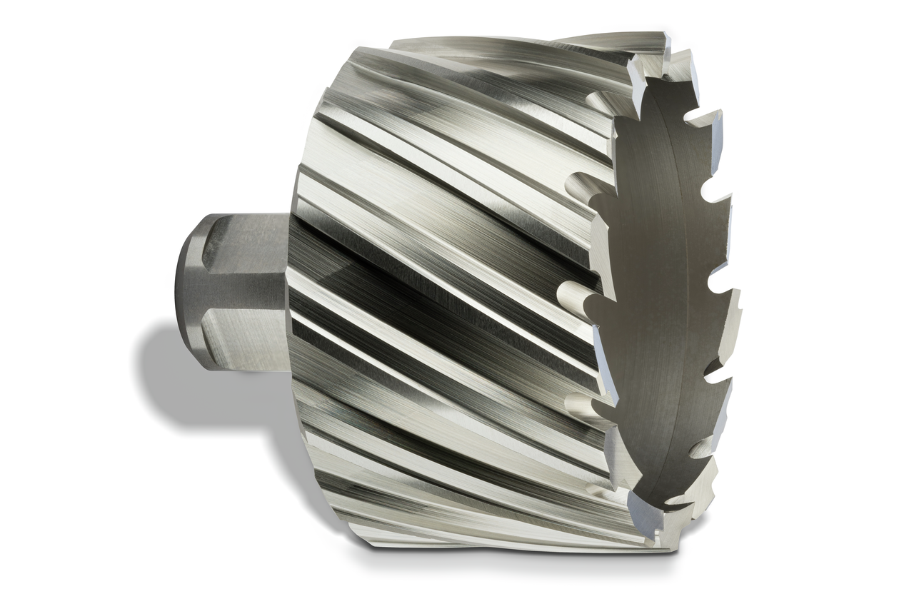 HSS annular cutter with 3/4 straight shank