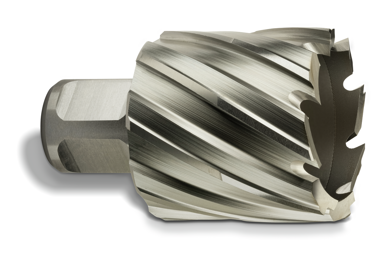 HSS annular cutter with 3/4 straight shank