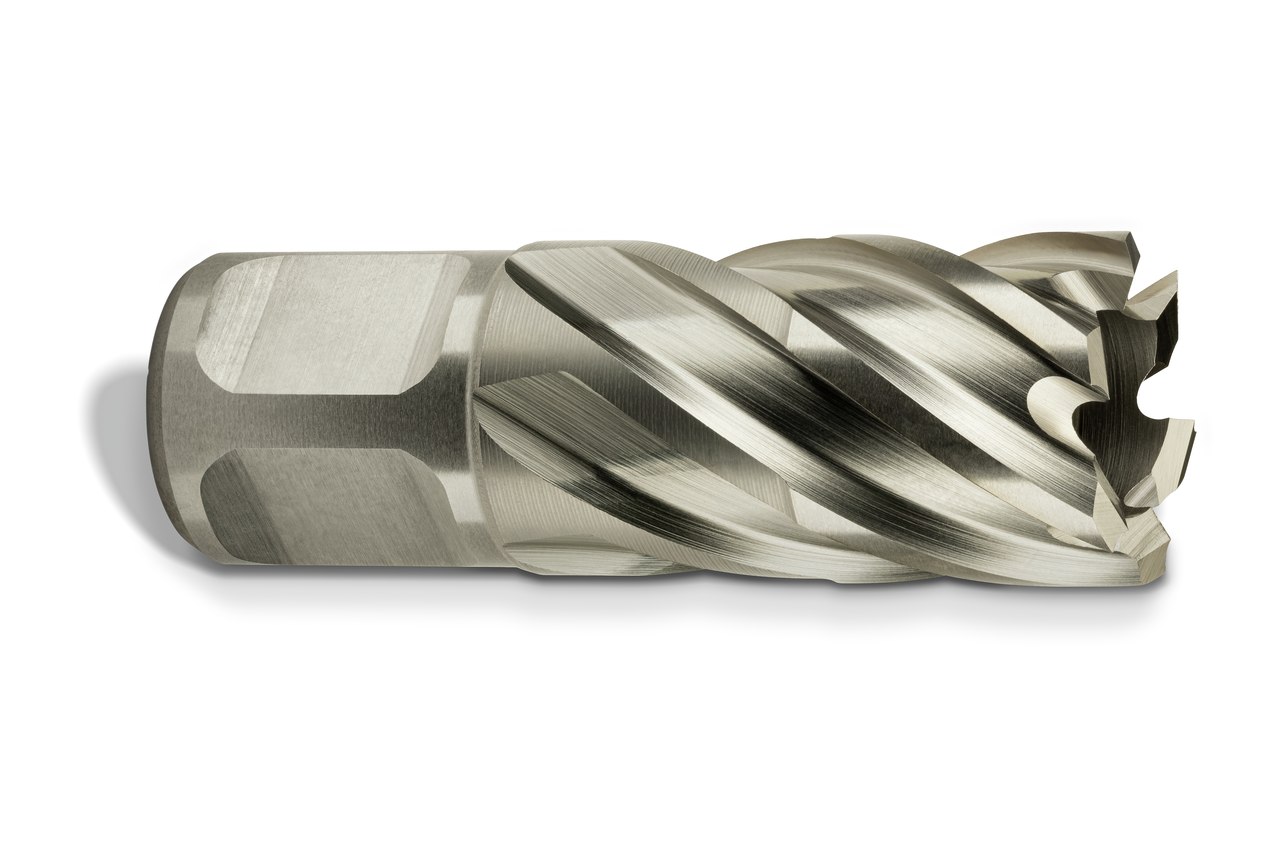 HSS annular cutter with 3/4 straight shank