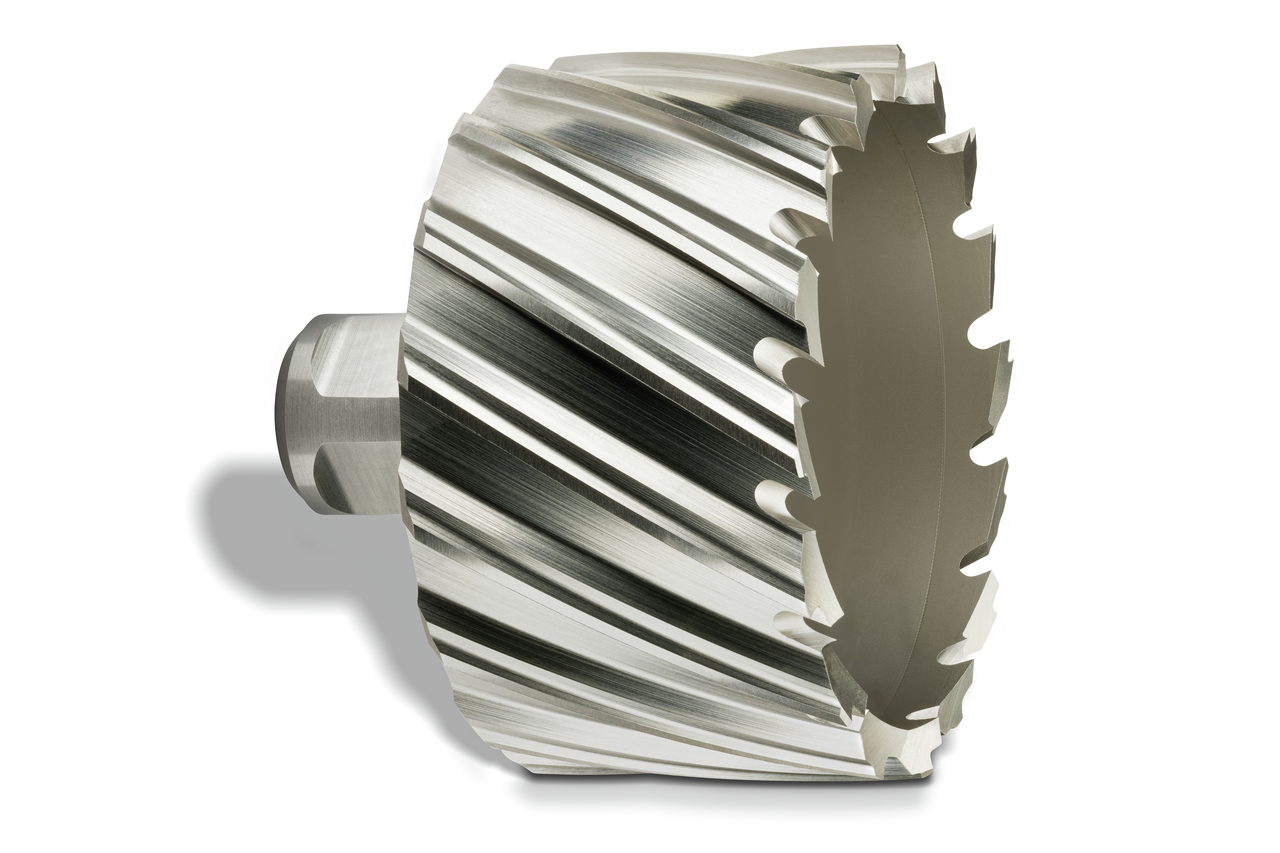HSS annular cutter with 3/4 straight shank