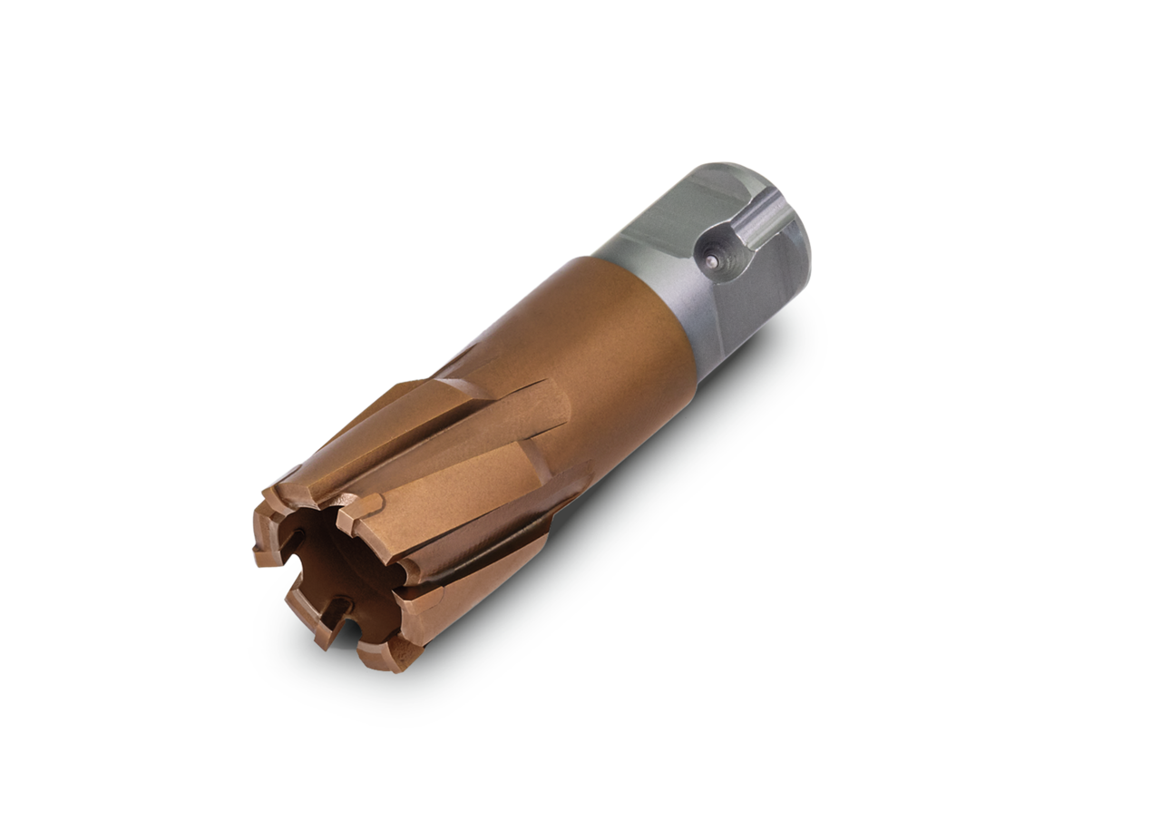 Carbide annular cutter with universal shank