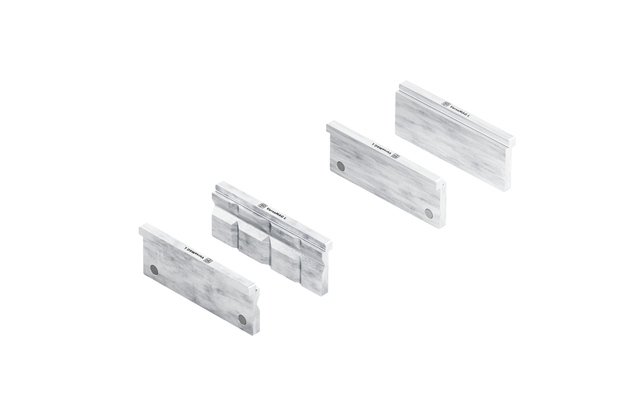 Aluminium protective jaw set (P) Prism and (B) Blank 150 mm FEIN VersaMAG L