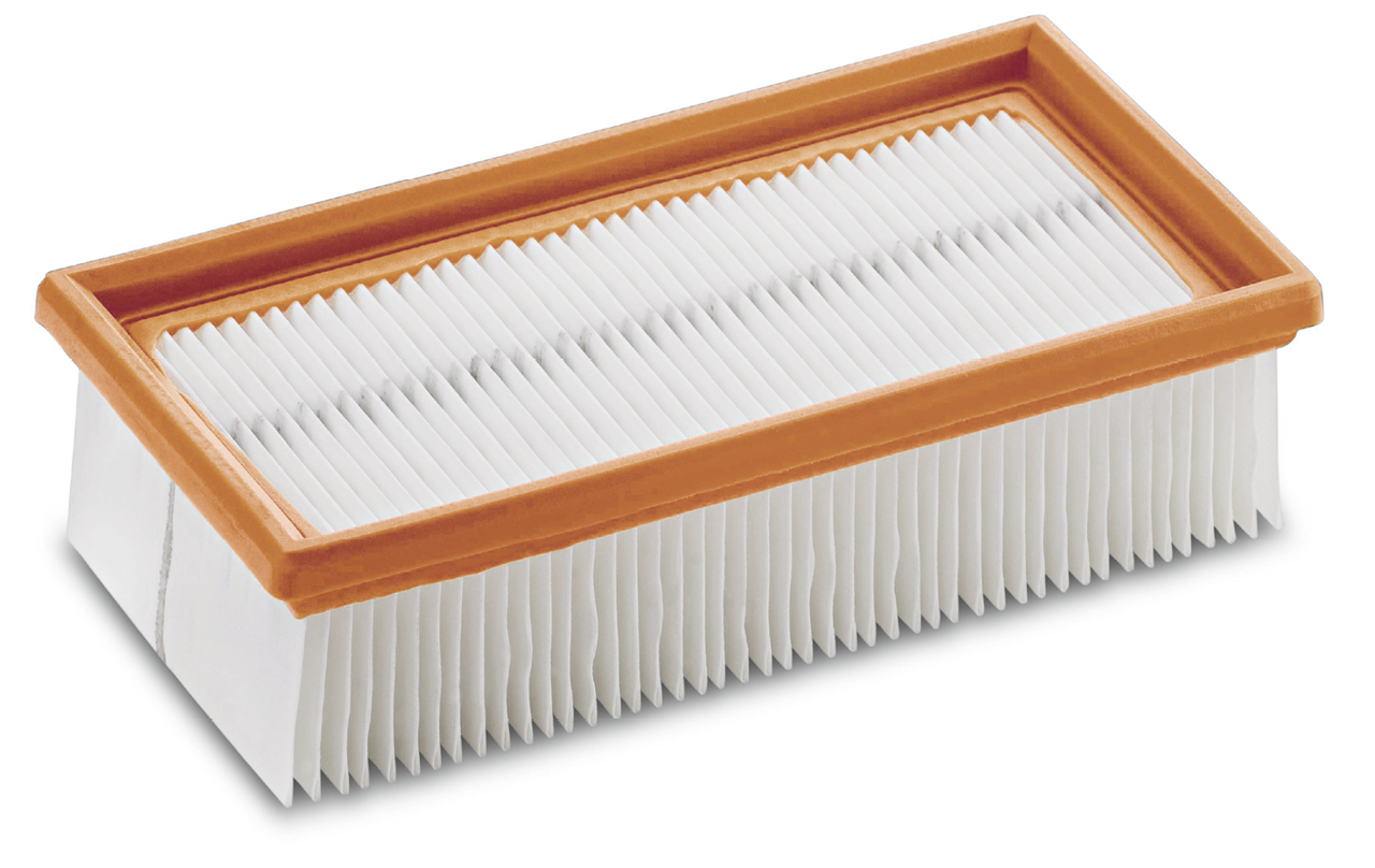 Flat pleated filter
