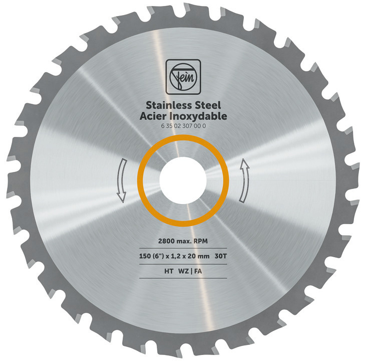 Hand-held circular saw blade for stainless steel