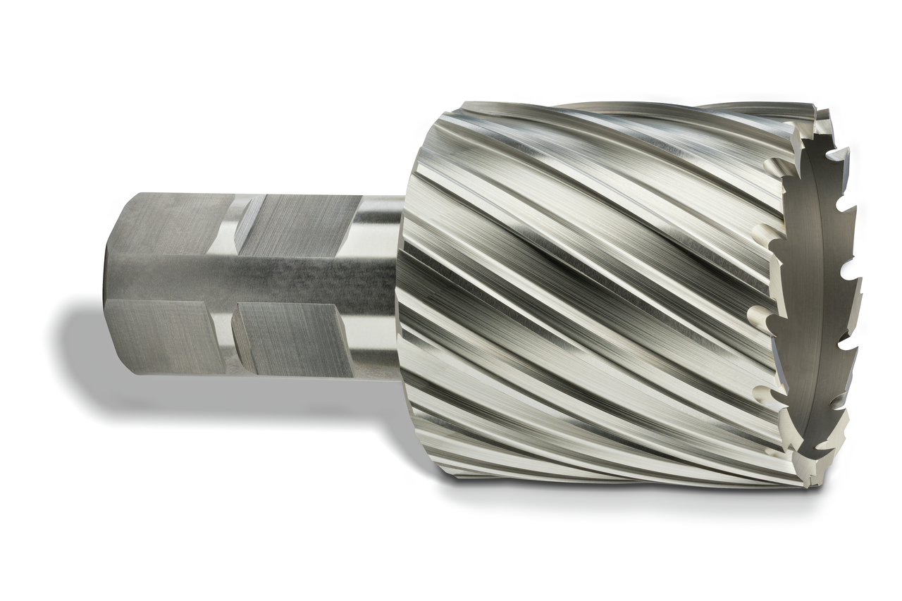 HSS annular cutter with 1-1/4 in Weldon shank