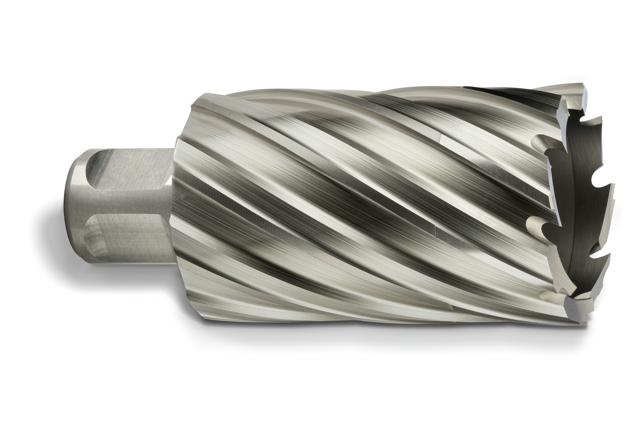 HSS annular cutter with 3/4 straight shank