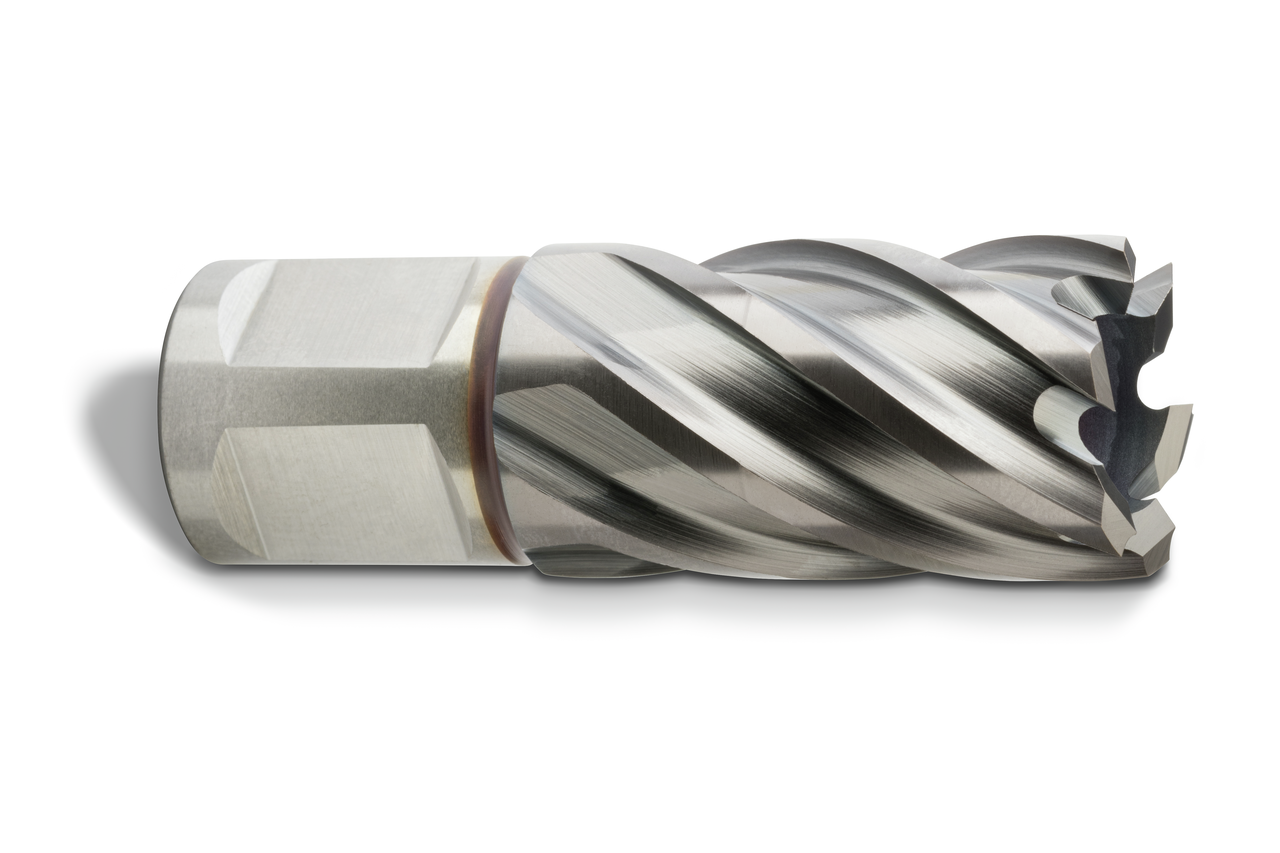 HSS annular cutter, TiCN coated with 3/4 straight shank