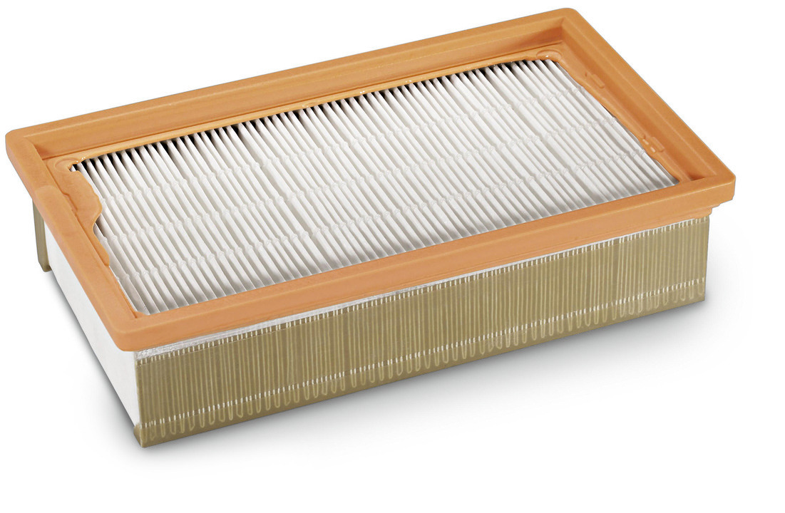 Flat pleated filter