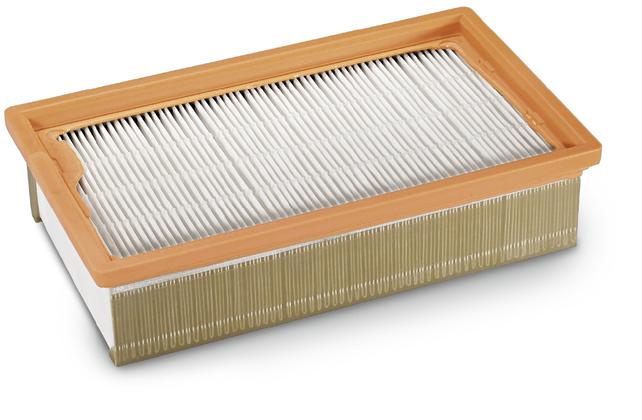 Flat pleated filter