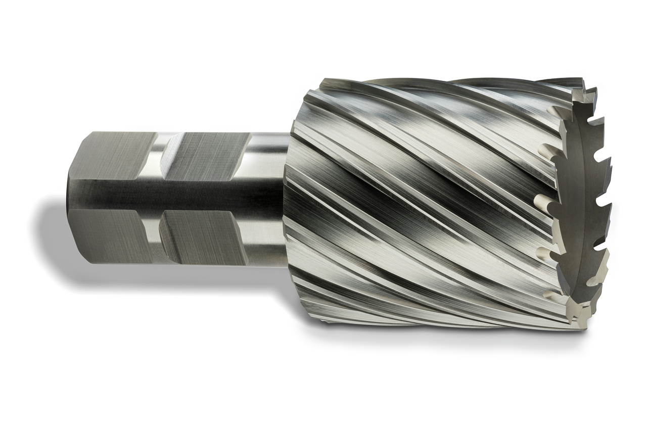 HSS annular cutter with 1-1/4 in Weldon shank