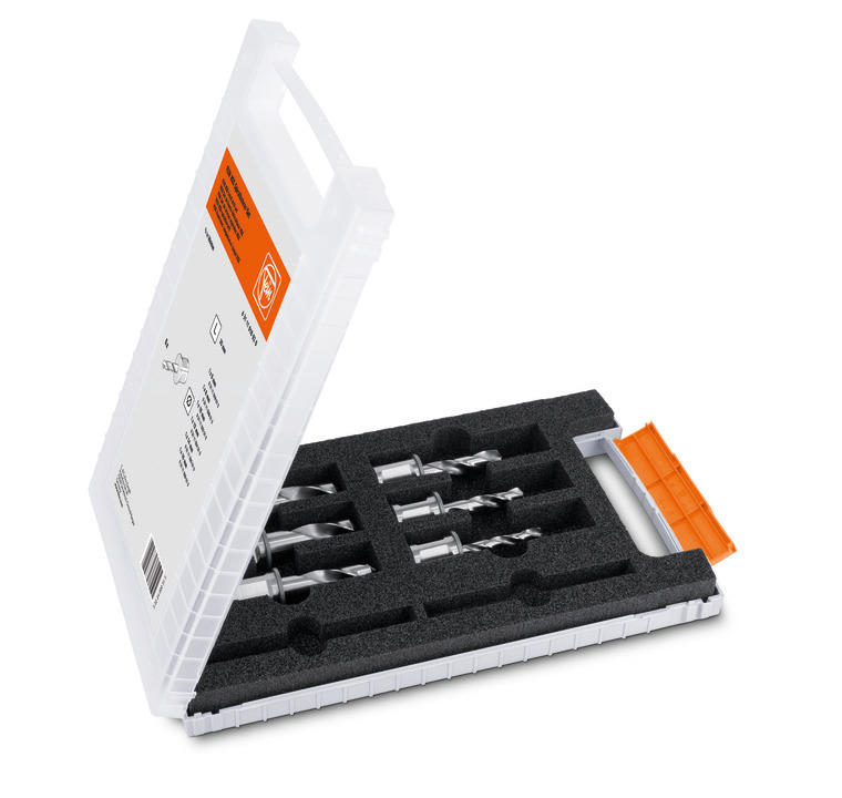 HSS twist drill set with 3/4” Weldon fitting