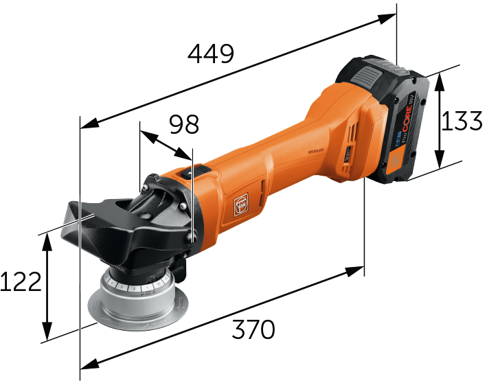 AKFH 18-5 AS set de base pour chanfrein avec 2 batteries 8 Ah ProCore