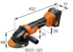 CCG 18-125-10 PD AS cordless angle grinder