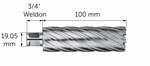 HSS NOVA 100 core drill bit with 3/4 in Weldon fitting