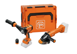 Accuschroefboormachine ASCM 18-4 QM AS en haakse accuslijper CCG 18-125-12 Accuschroefboormachine ASCM 18-4 QM AS en haakse accuslijper CCG 18-125-12