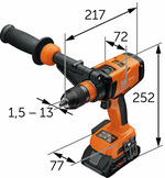 Cordless drill driver ASCM 18-4 QM AS QuickIN Top Set
