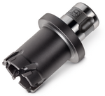 Carbide core drill bit with TiAIN coating and QuickIN PLUS holder