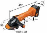 Akku-Winkelschleifer CCG 18-125-12 AS Set ProCore