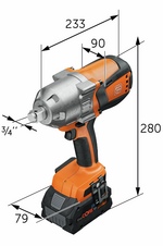 Cordless impact wrench ASCD 18-1000 W34 AS