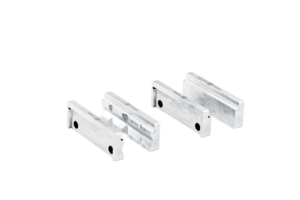 Pair of protective jaws set (P) prism and (B) blank  110 mm aluminum (FEIN VersaMAG)  