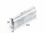 Beskyttelsesbakkepar (B) blank 110 mm aluminium (FEIN VersaMAG)