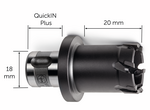 Carbide core drill bit with TiAIN coating and QuickIN PLUS holder