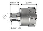 HM Ultra 50 Kernbohrer mit QuickIN MAX-/ Weldon 32-Aufnahme