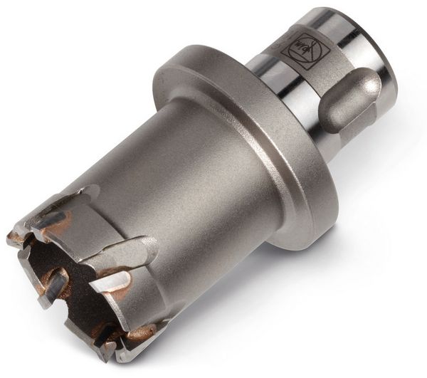 Carbide core drill bit with QuickIN PLUS holder