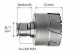 HM Ultra 50 core drill bit with QuickIN MAX/Weldon 32 fitting
